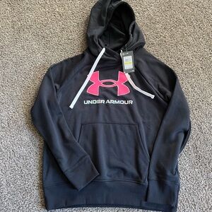 Under Armour Black Pink and iridescent sweatshirt hoodie women’s Medium